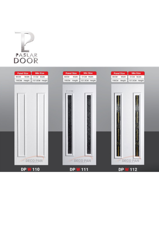 پنل دکوراتیو ساده با خطوط عمودی و دو مدل شیشهدار؛ در طراحیهای مشکی و طلایی برای فضاهای مدرن و دکوراتیو در پاسلار درب