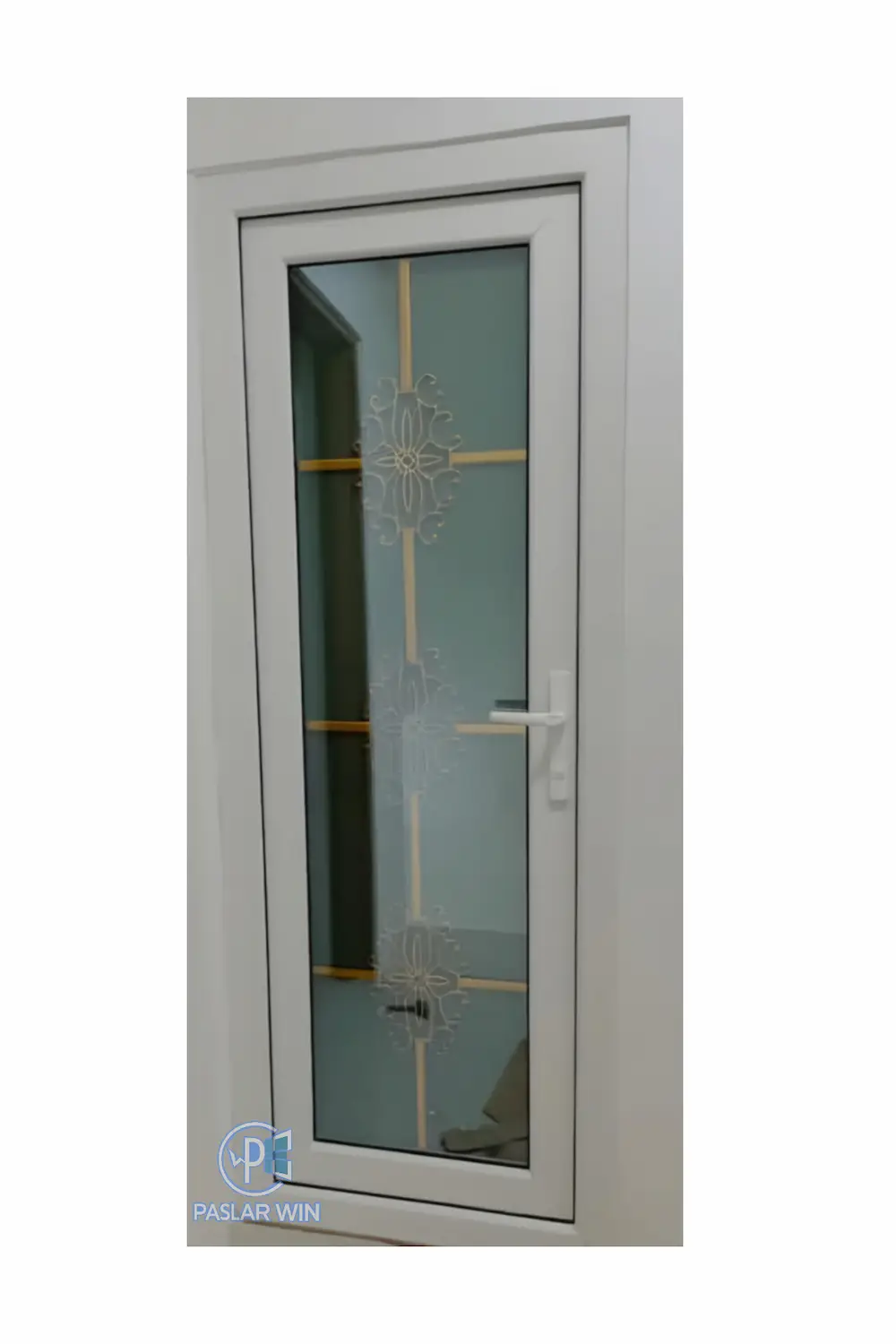 درب دوجداره ی upvc  با شیشه دکوراتیو مدل گلکسی/پاسلاروین در بندرلنگه و کنگ و کل هرمزگان